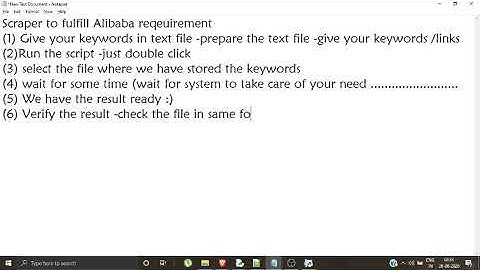 Alibaba simple scraper