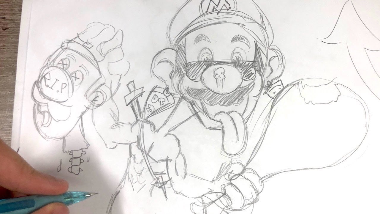 MARIO A TUE LUIGI ! SpeeDrawing