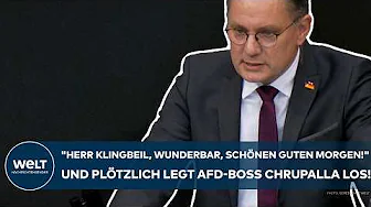 BUNDESTAG: "Herr Klingbeil, wunderbar, schönen guten Morgen" Plötzlich legt AfD-Boss Chrupalla los!