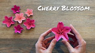 How to Make a Paper Cherry Blossom / Origami Cherry Blossom
