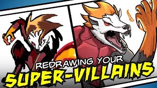 Redrawing Super-Villains from my Subscribers