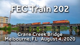 FEC Train 202 Over the Crane Creek Bridge