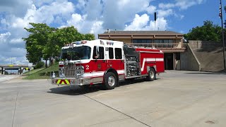 Tulsa Fire Department Engine 2 Responding From Quarters