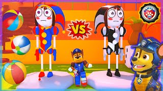 🎪 Paw Patrol Chase VS DIGITAL CIRCUS PRISON RUN! (Obby) Roblox 汪汪隊立大功的阿奇挑戰數位馬戲團 《機械方塊》