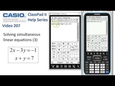 ClassPad Help 207 - Solving Simultaneous Linear Eqns 3