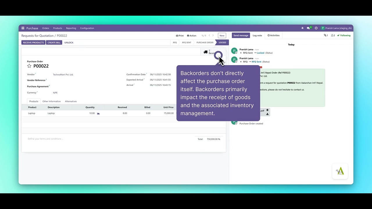 Creating Back Orders