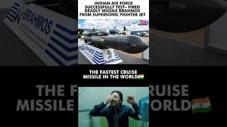 Indian Air Force Successfully Test-Fires BrahMos Missile from Fighter Jet 🇮🇳 #shortvideo #viralvideo
