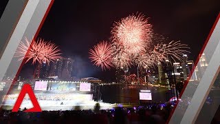 NDP 2018: Fireworks display over Marina Bay