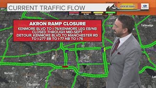 New closures begin in Akron involving Kenmore Leg, I-277