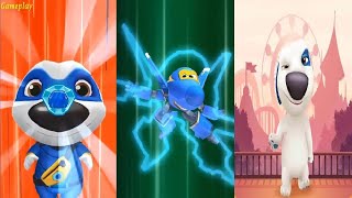 Talking Tom Hero Dash VS Super Wings : Jett Run VS talking tom bubble shooter Gameplay screenshot 5