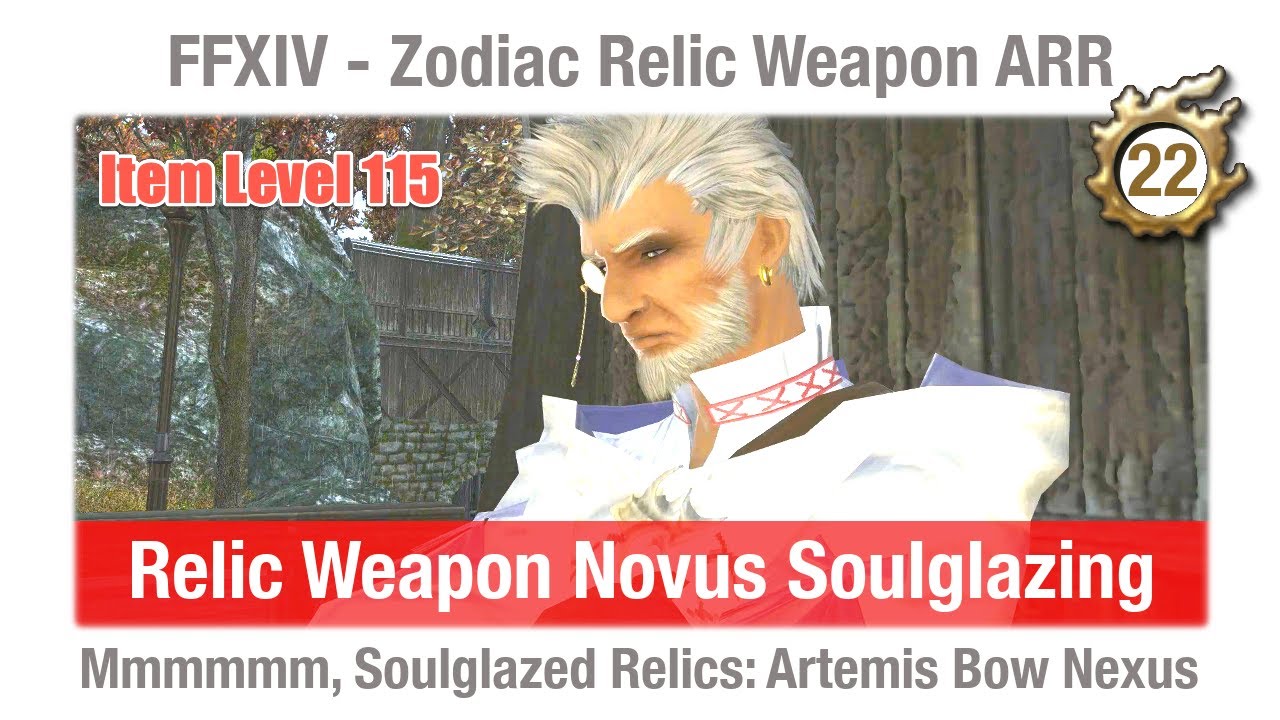 FFXIV Zodiac Glass - Relic Weapon Novus Soulglazing - Artemis Bow Nexus (Item Level 115)