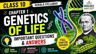 🔥 Class 10 Biology | Genetics of Life | Most Important Questions & Answers | Kerala Syllabus