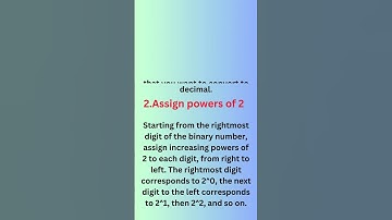 Binary to decimal conversion #youtubeshorts #shortvideo #shorts