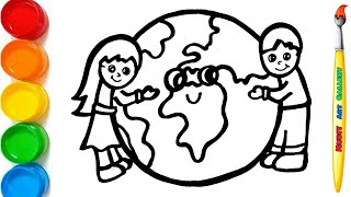 Earth Day Drawing, Coloring and Painting For Kids & Toddlers #377