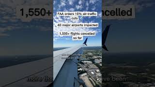 FAA orders 10% air-traffic cut at 40 airports amid controller shortages from the shutdown.#news