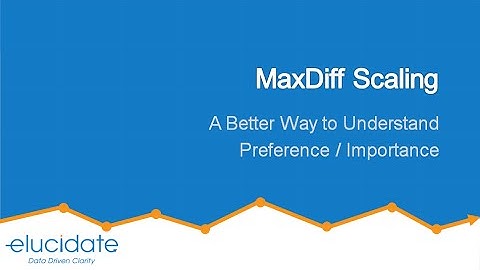 MaxDiff Scaling: A Better Way to Understand Preference / Importance