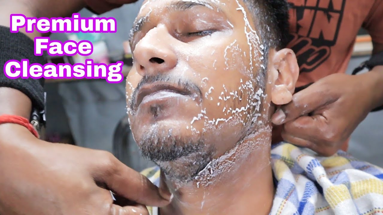 Premium Face Cleansing and Face Massage by Indian Barber Face