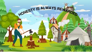 The Honest Woodcutter 🪓 | Moral Story for Kids | Honesty is the Best Policy | 5-Minute Bedtime Story