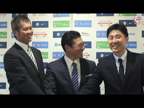 新任3コーチ(森慎二、土肥義弘、阿部真宏)入団会見