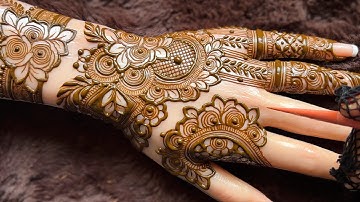 Beautiful Quick Henna Design For Back Hand | Easy And Simple Mehndi Design Tutorial #thouseenshenna 