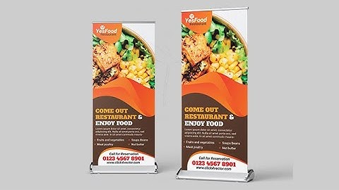 roll up banner design in coreldraw | standee billboard design tutorials