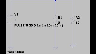 Electronic Basic 1:LTSpice Pulse Generator Basic creating square wave parallel resistors: