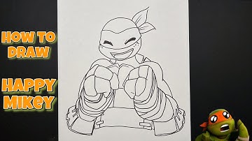 How To Draw Happy Mikey | TMNT 2012 #drawing #tmnt2012 #draw