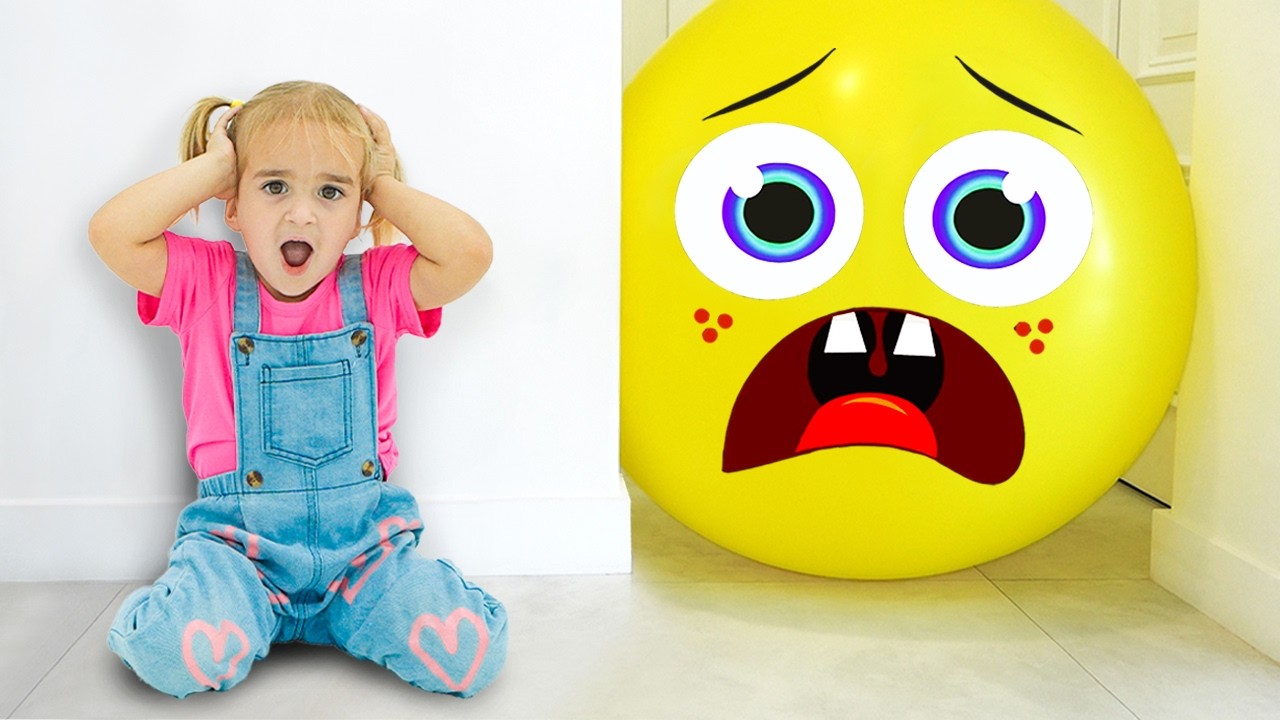 Alice plays hide-and-seek with balloons - YouTube
