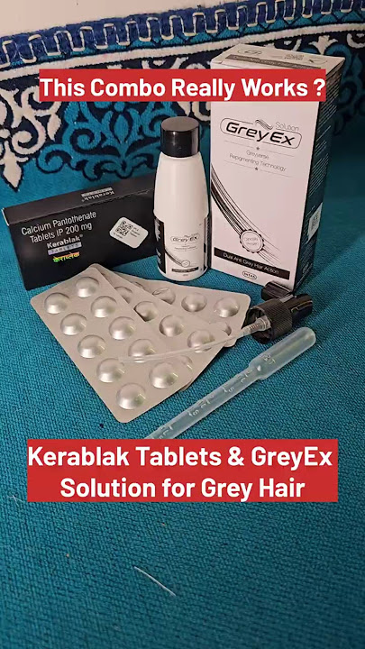 Download lagu Will white hair turn black? 😱 | Kerablak Tablets | GreyEx Anti Grey Hair Serum #haircare #greyhair