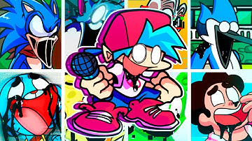 BLUE BALLED but Every Turn a Different Character Sings🎙 (FNF Blue Balled but Everyone Sings It)