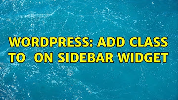 Wordpress: Add class to ＜ul＞ on sidebar widget