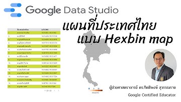 EP18: Google Data Studio สร้างแผนที่ประเทศไทยแบบรวงผึ้งด้วย Hexbin map ลงข้อมูลตามพื้นที่สวยๆ