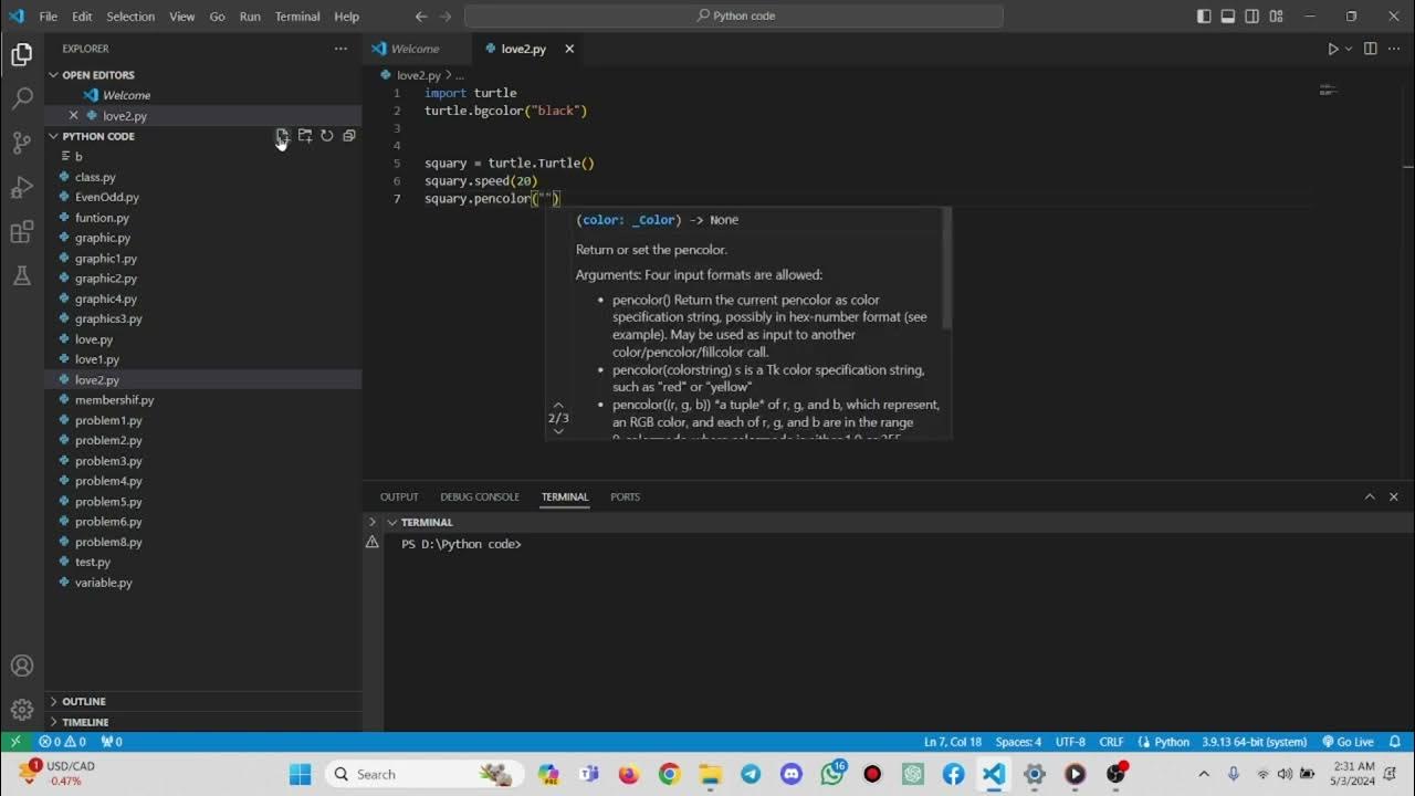 Python Turtle Graphics -2| Python | Programming | python turtle ...