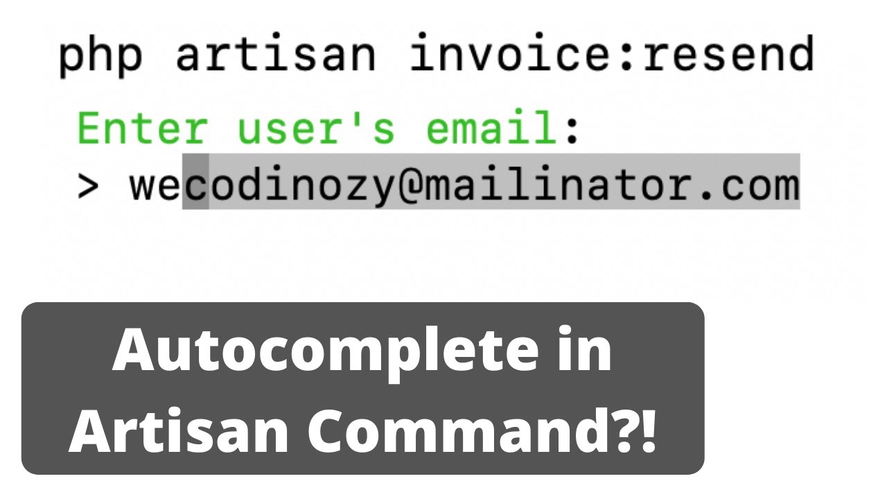 Laravel Artisan: Auto-Complete Options From DB