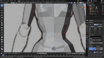 Character Modeling Anime Girl Blender 2.8 Lowpoly Time lapse Video