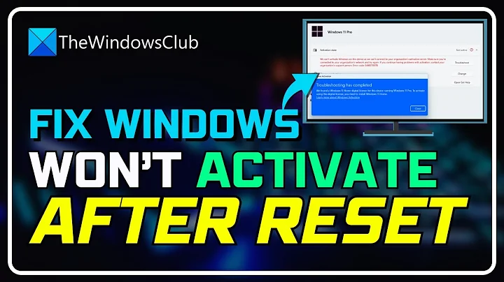 Troubleshooting Windows Activation: Solutions After Reset, Clean Install, or Update Failures!