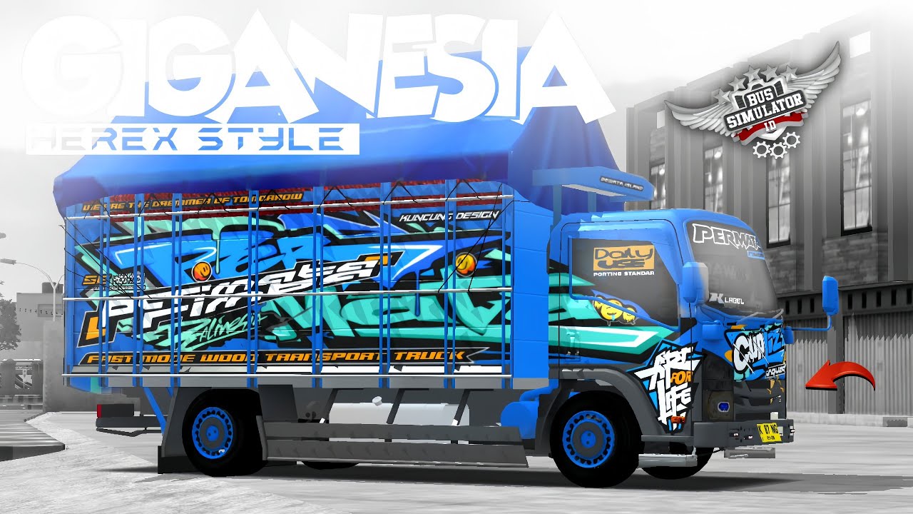 MOD BUSSID TERBARU •| TRUCK NMR71 GIGA CABE FULL MODIF STYLE HEREX ...