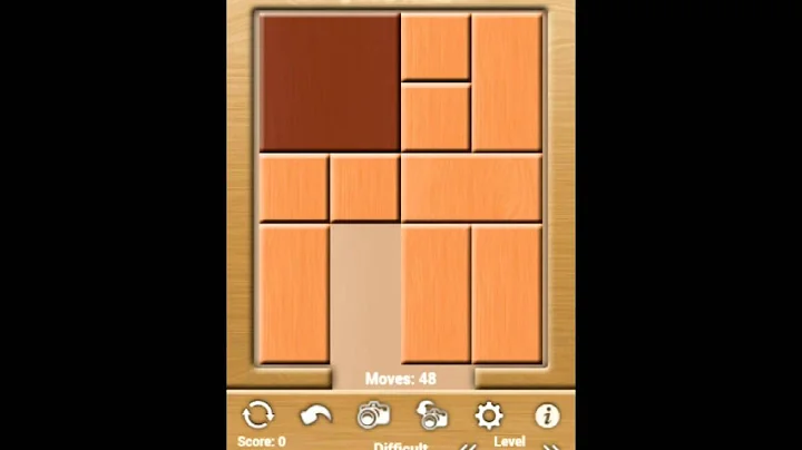 Klotski Difficult 37 of 68 Par solution