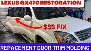 How to Replace Lexus GX470 Door Belt Molding | Toyota Prado Door Window Trim