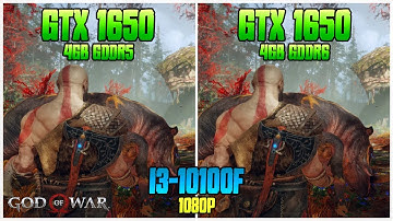 GTX 1650 gddr5 vs GTX 1650 gddr6 (with i3-10100F) | God of War