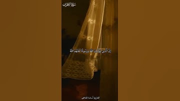 سورة الأحزاب | إِنَّ اللَّهَ وَمَلَائِكَتَهُ يُصَلُّونَ عَلَى النَّبِيِّ 🤎 | القارئ أسامة القاضي