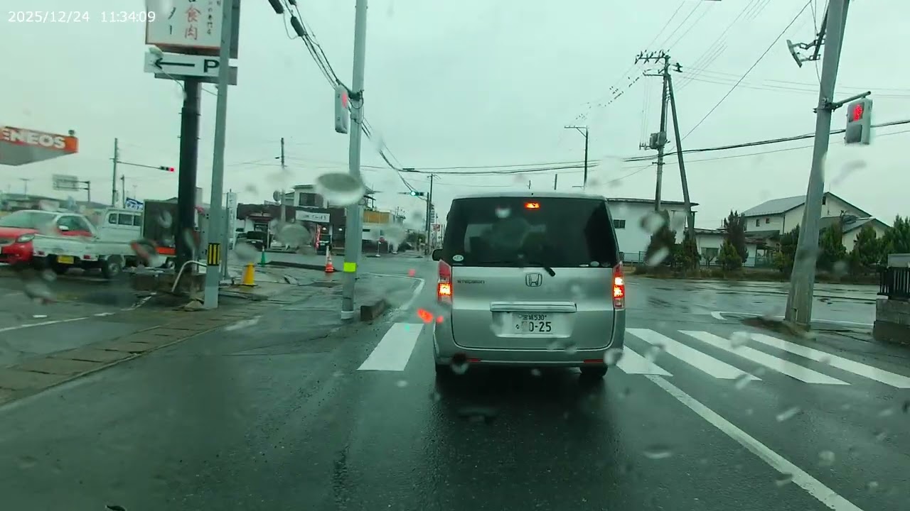 2025 12　宮城県大崎市鹿島台地区県道153号線～県道16号線～美里町南郷地区　DA65T　キャリイ　無音