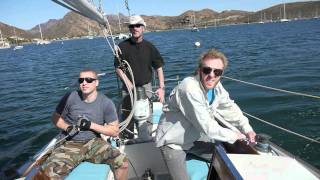 How to tack a Sail boat in light wind.mov