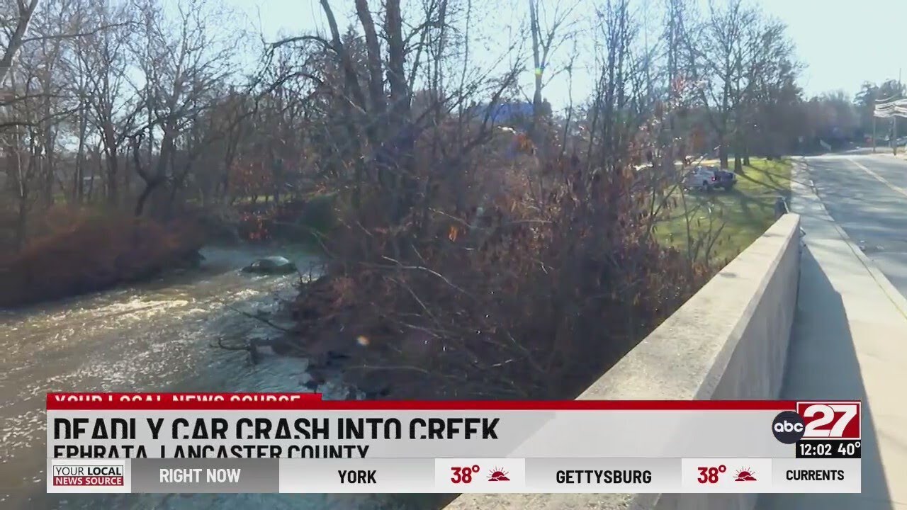 One dead after car crashes into Lancaster County creek - YouTube
