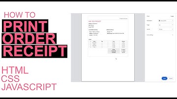 PHP Project: How To Print A Webpage using HTML CSS JavaScript - Print Point of Sale System Receipt