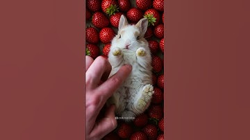 This Cute Little Rabbit 🐇 Loves to Laugh While Being Petted #cuterabbit #aigenerated #cutepet