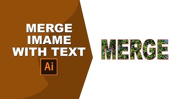 how to merge text with image in illustrator