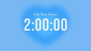 2-Hour Silent Countdown Timer | Blue Aura Aesthetic Vibes | For Studying & Deep Focus 🩵