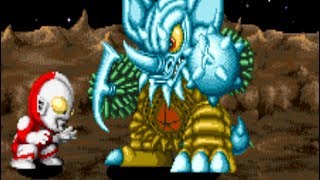 Ultraman Toukon Densetsu (Arcade) All Bosses (No Damage)