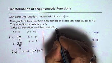 Graph Sine Function Given Period and Amplitude